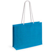 Пляжная сумка "Hint", джут, размер 44,5*35*14 см.,синий